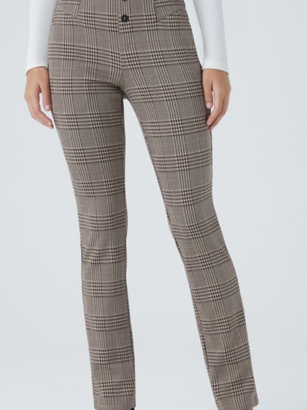 HALARA High Waisted Skinny Pants - Brown & Black